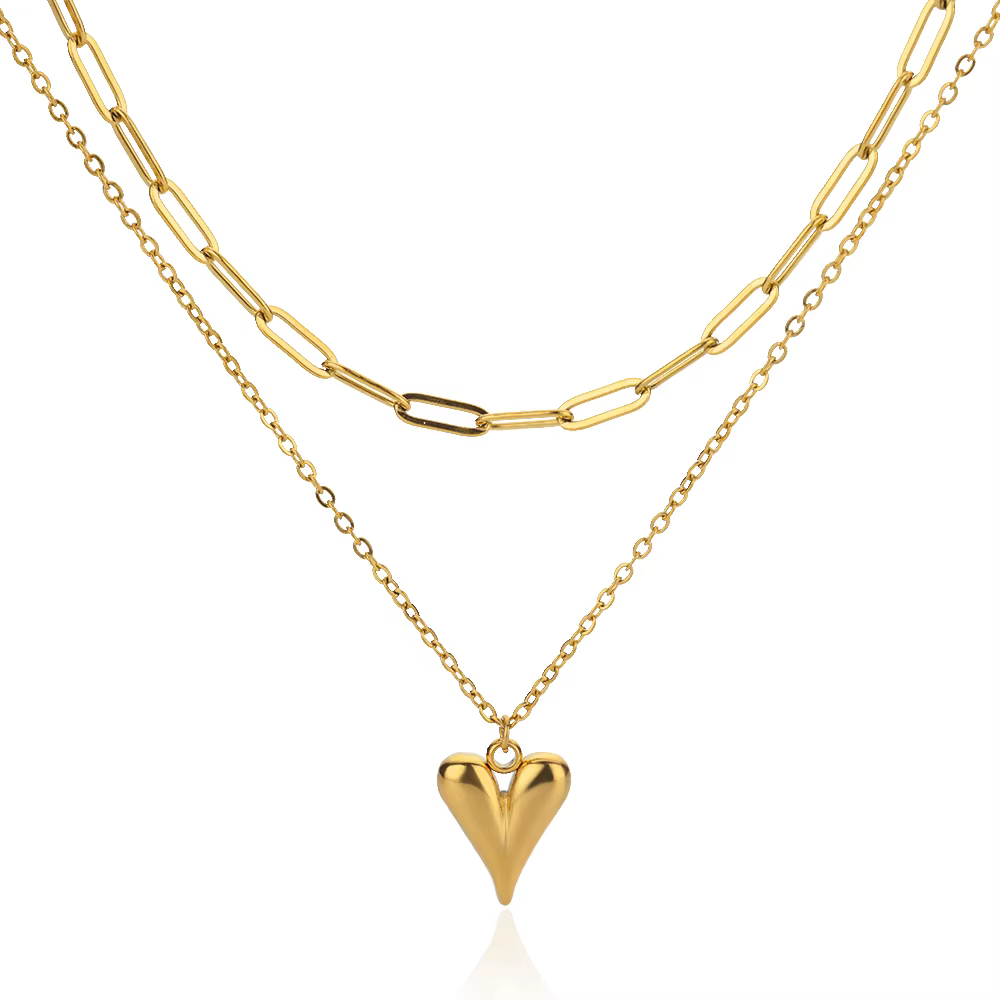 Collier pendentif coeur pour femmes et filles, ras du cou en acier inoxydable 316L, accessoires de b