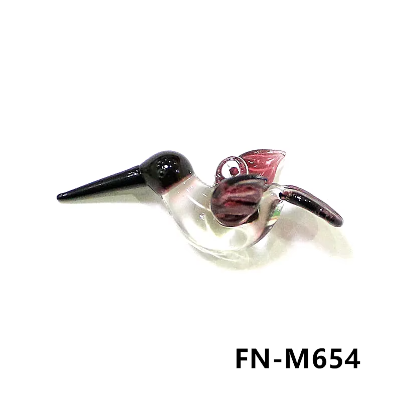 2 pièces clear mini hummingbird pendentif en verre adorable oiseau charme décorations pour diy bijou
