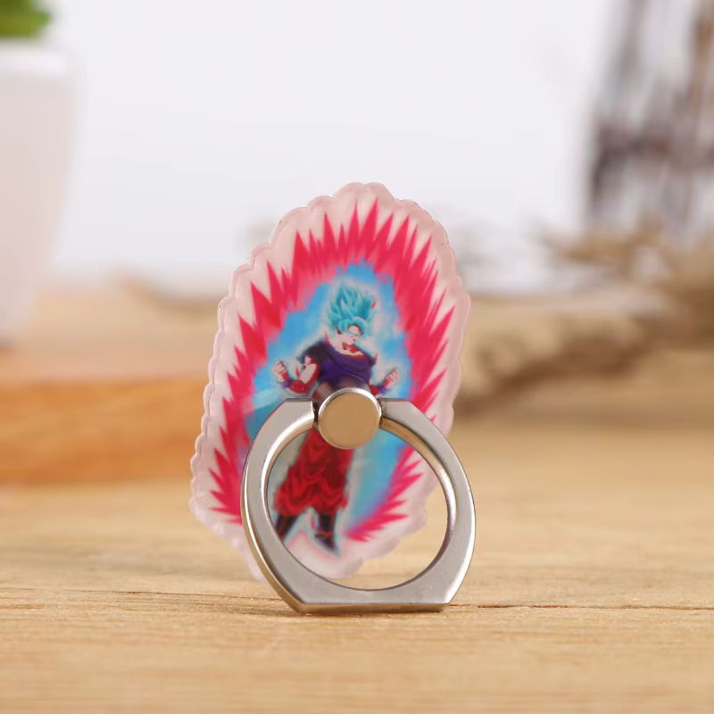 Support de téléphone portable créatif 3D en acrylique Dragon Ball Z - Anneau de doigt - Cadeau Drago