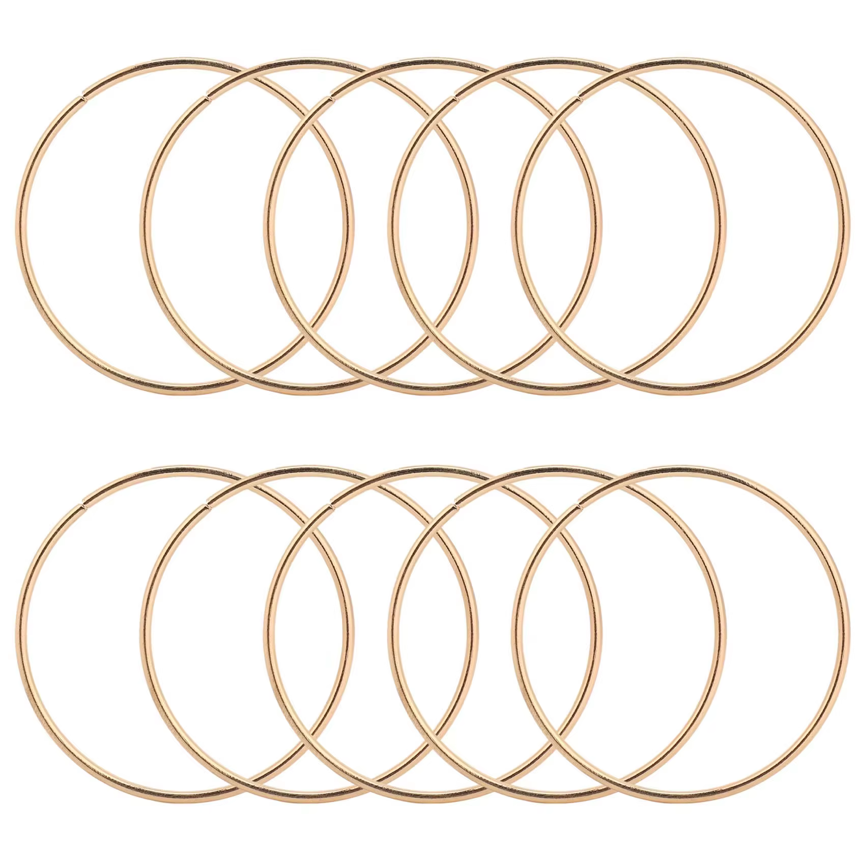 Lot de 10 anneaux dorés en macramé pour attrape-rêves et artisanat, 3 pouces
