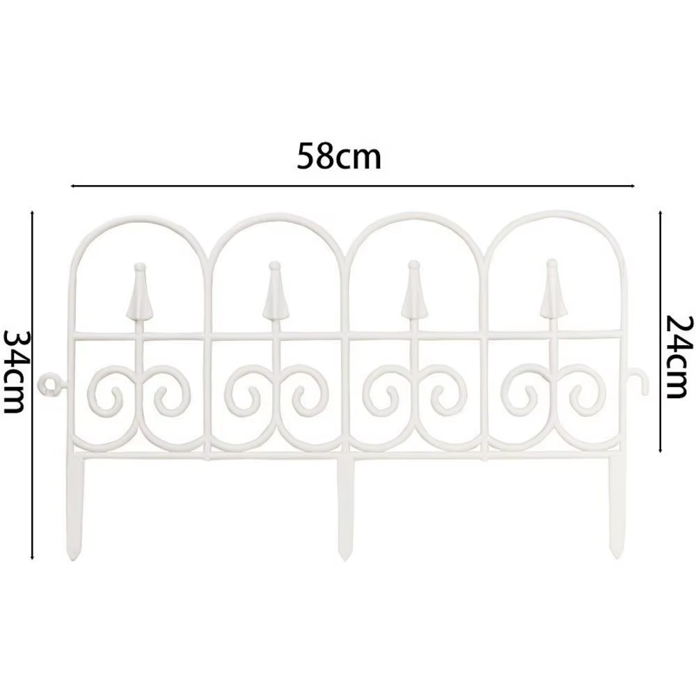 Clôture de jardin de style européen, clôture de jardin en plastique pliable, résistante aux intempér