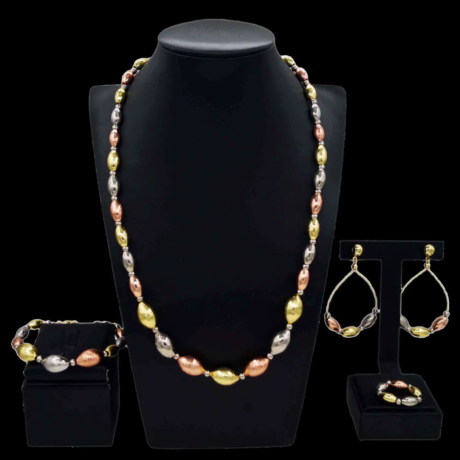 Ensemble de bijoux personnalisés pour femmes, couleurs, prix d'usine, chaîne, collier, boucles d'ore