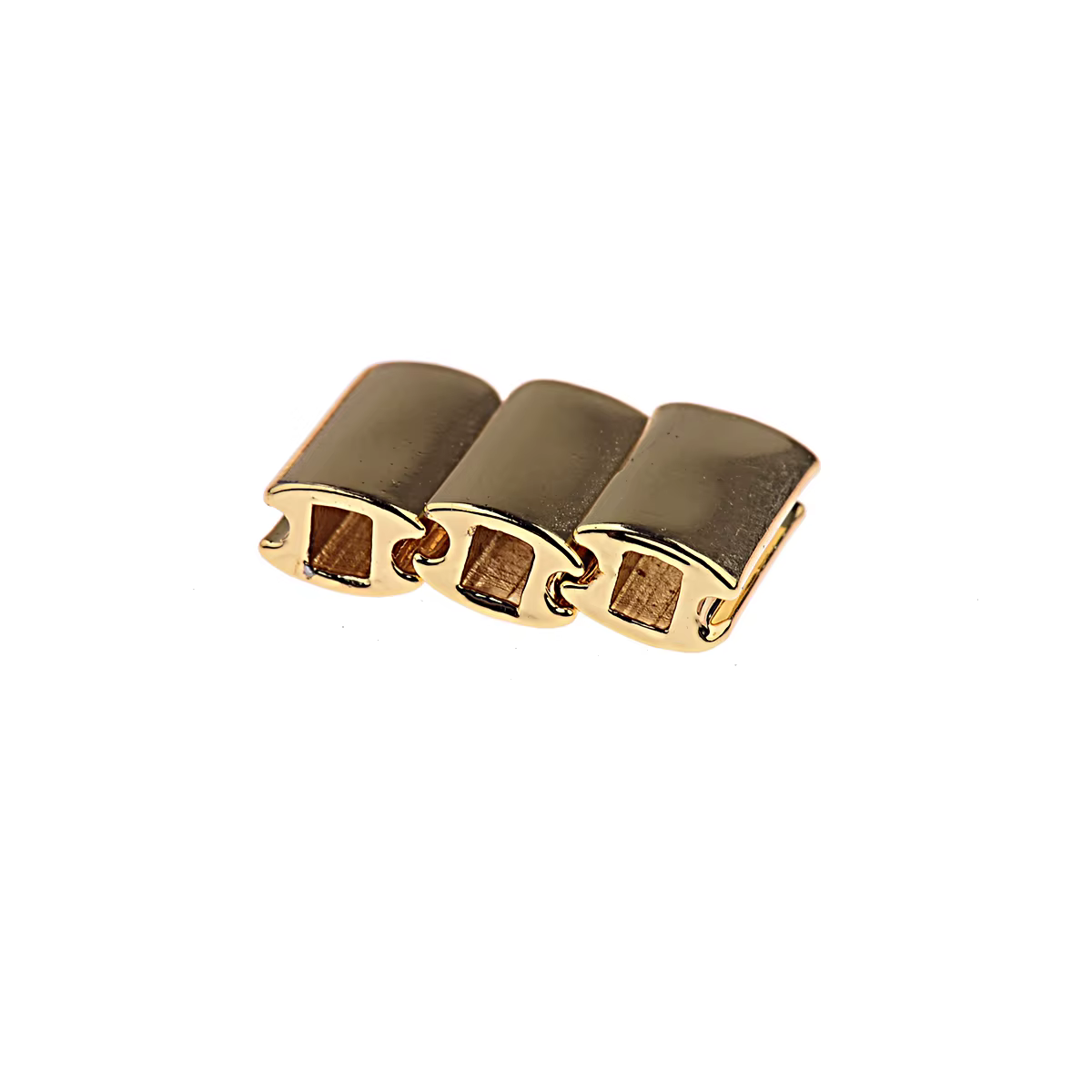 Perles rectangulaires en acier inoxydable pour bracelet à fermeture à nœud coulissant réglable, four
