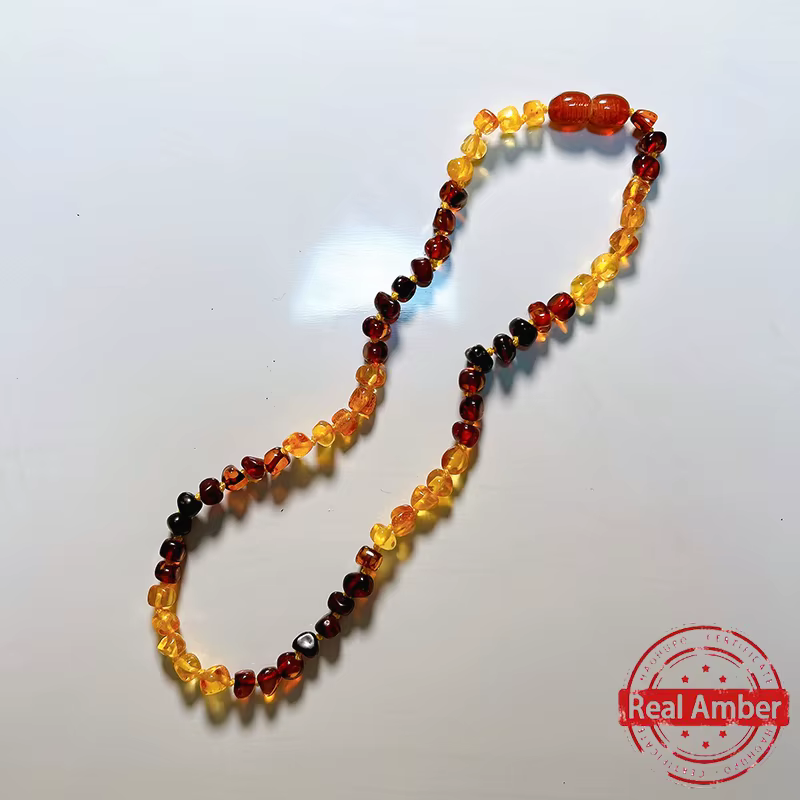 Bracelet/collier en ambre naturel baltique pour femmes, bijoux originaux faits à la main, accessoire