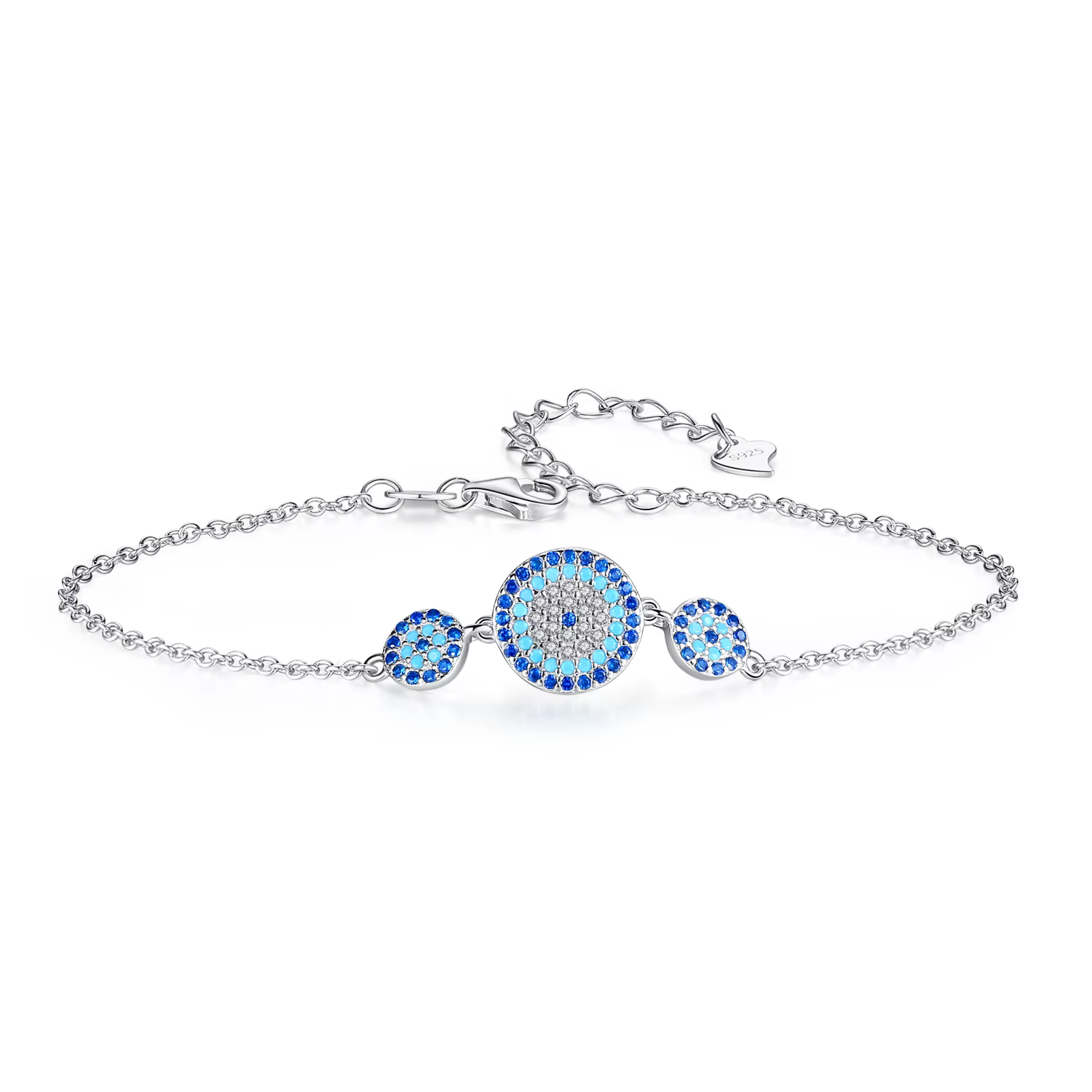 Bracelet œil porte-bonheur pour femme KALETINE, argent sterling 925 véritable, bijoux pour homme, lu