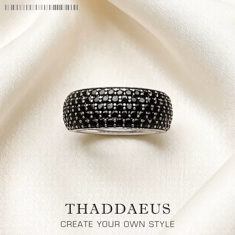 Bague pavé noir, bijoux fins classiques de Style européen pour hommes et femmes, cadeau en argent St