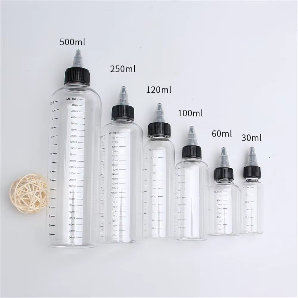 Bouteille en plastique pour tous les jours, huile l'horloge, liquide, compte-gouttes, capuchon supér