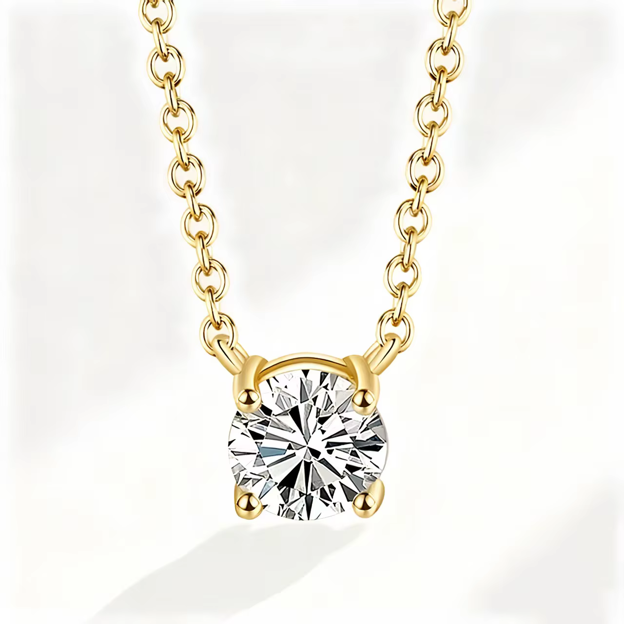 Collier en argent Sterling 925 plaqué or 18 carats, chaîne de clavicule polyvalente en Zircon brilla