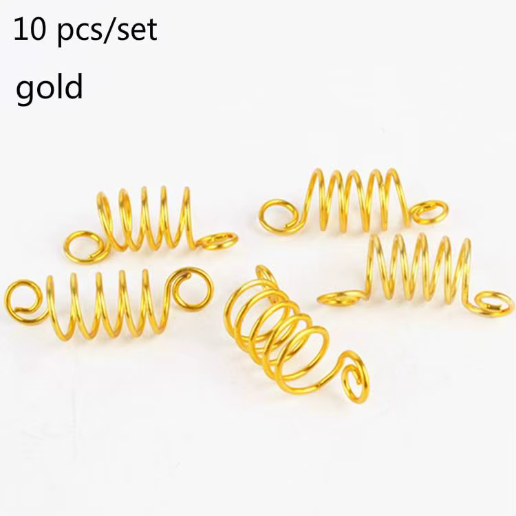 Anneaux de cheveux africains en métal, perles, tubes de mancommuniste, breloques, dreadlock, redoute