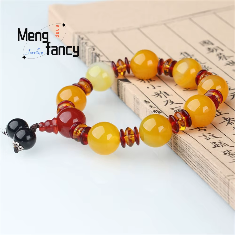 Bracelet rétro en Agate naturelle, perles célestes givrées, style National, meilleure vente, bijoux 
