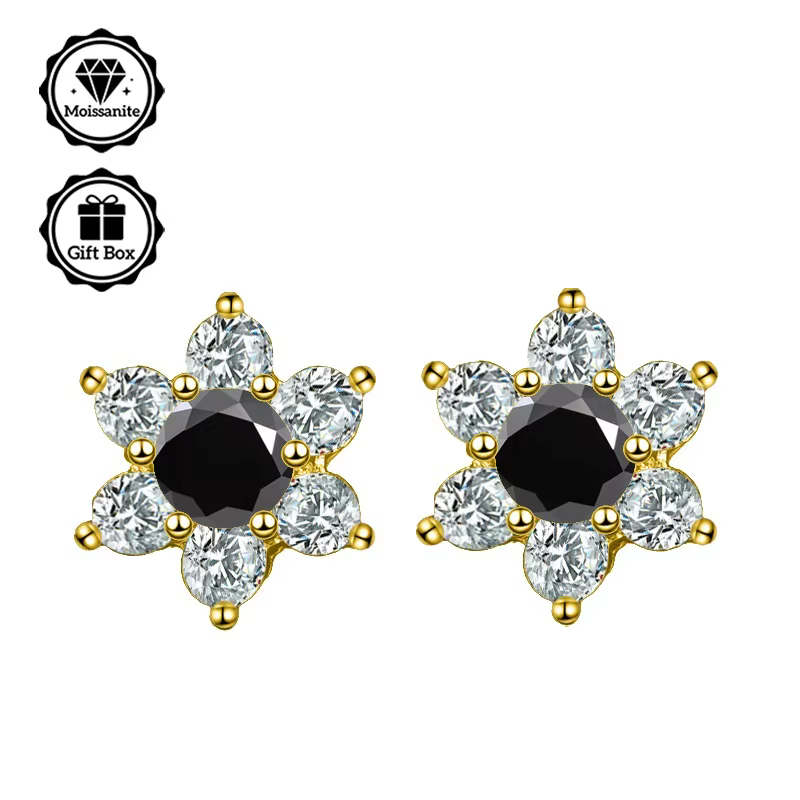 LAMVOICE Bijoux pour femmes/boucles d'oreilles avec moissanite de 1 carat, boucles d'oreilles hypoal