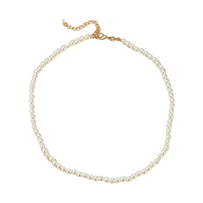 Ensemble de bijoux de mariage pour femmes, collier et boucles d'oreilles en strass et fausses perles