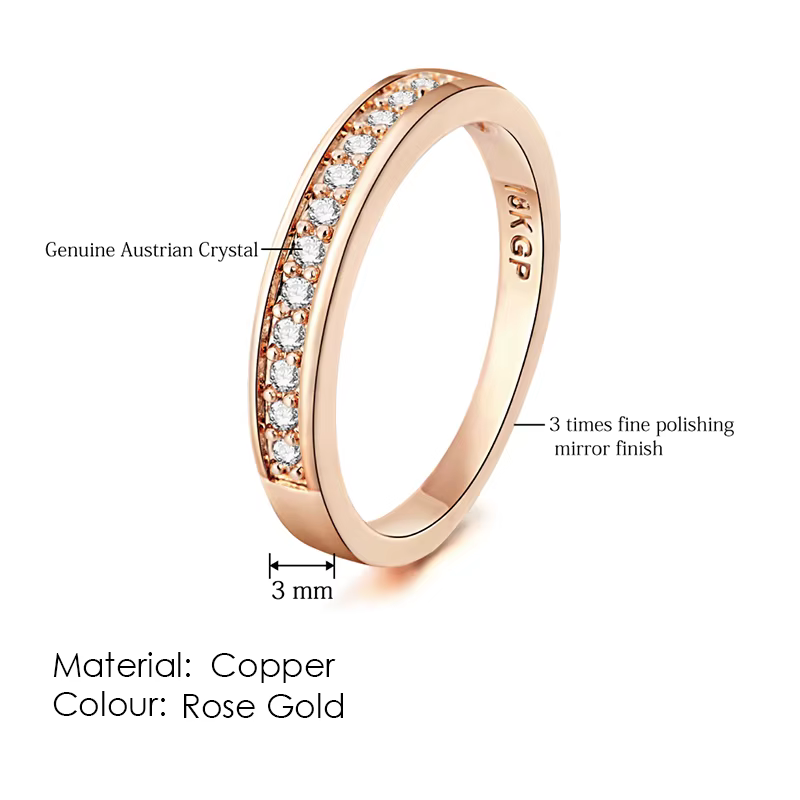 Bagues de fiançailles et de mariage classiques pour femmes, bijoux de Couple, en cristal de zircone 