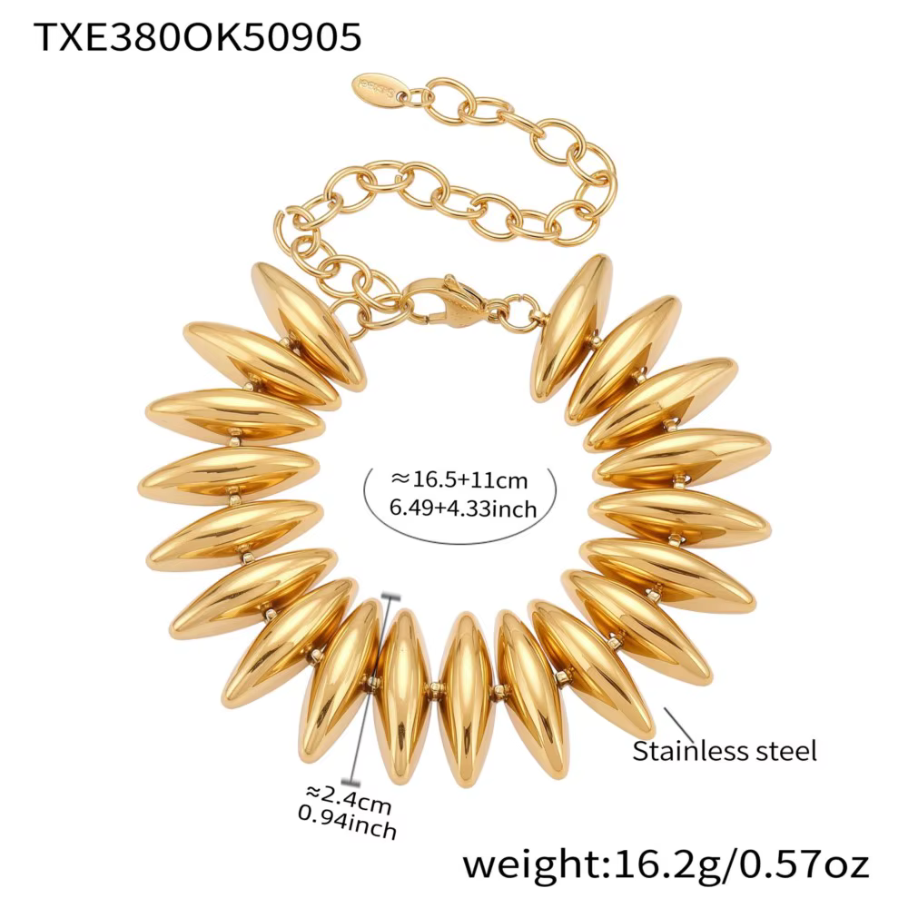 Collier ras du cou en acier inoxydable 316, plaqué or, chaîne épaisse, ensemble de bijoux Hip-Hop, c