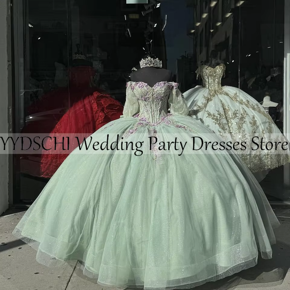Robe de mariée personnalisée 2025, Robes de Quinceañera, Robes de soirée de bal rouge, volumineuses,
