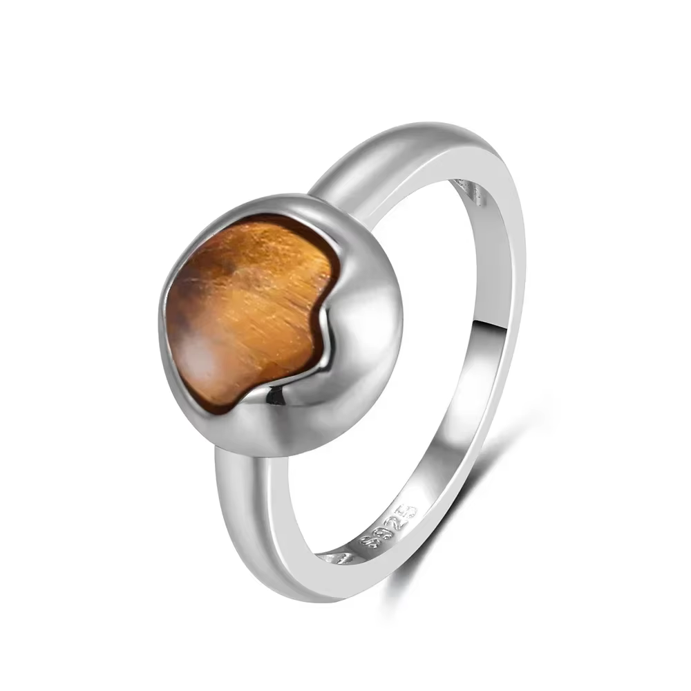 Bague en argent 925 pour femmes, 8mm, kyanite, design rond irrégulier, bagues de mariage, bijoux de 