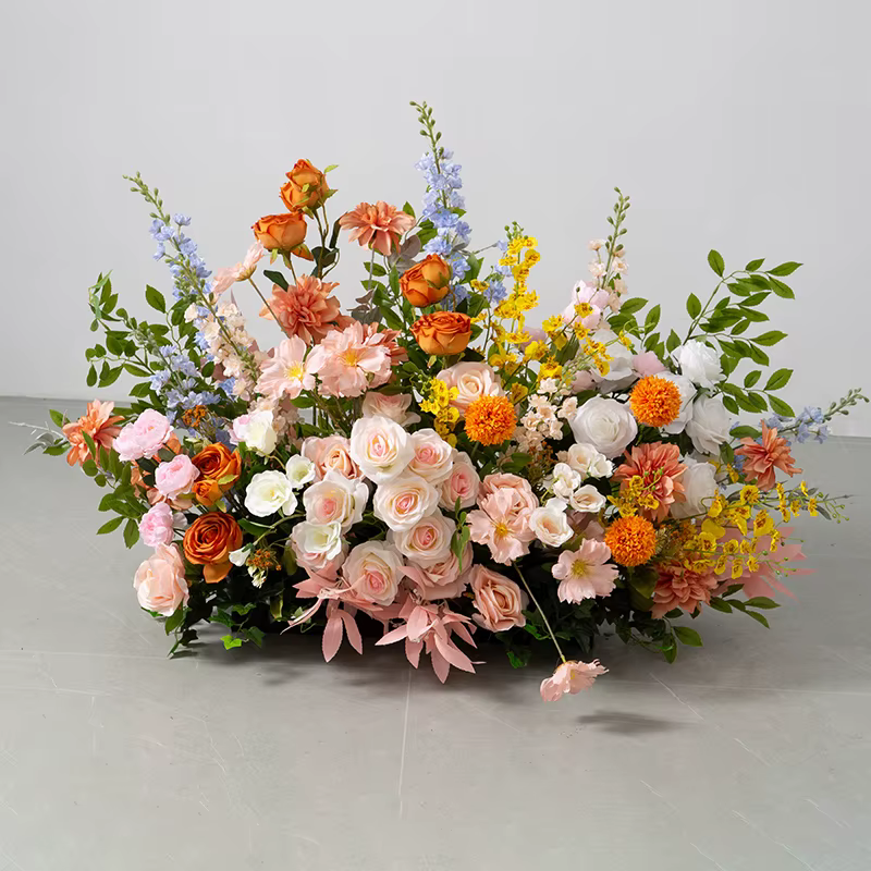 Décor pour événement de mariage, Arrangement en jacinthe, feuille verte, Dahlia Floral, extérieur po