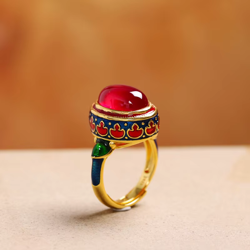 Bagues en cornaline naturelles pour femmes, bijoux de mariage de luxe, artisanat en or ancien, Origi