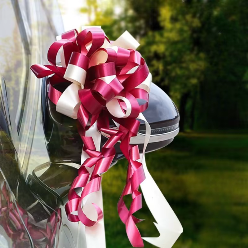10 pièces de rubans à nœuds pour voiture de mariage, pour emballage cadeau, cérémonie de mariage, fê