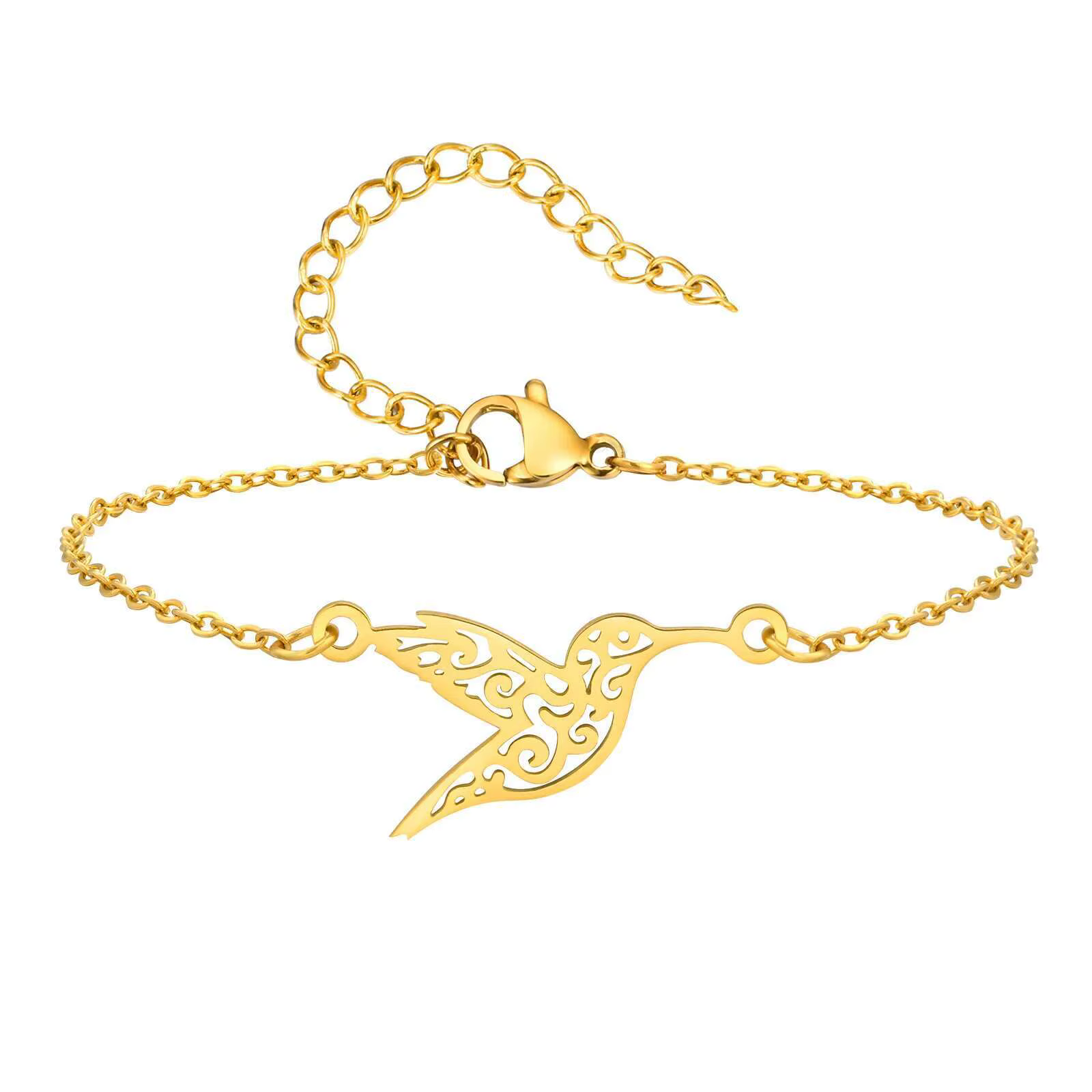 Prjewel – Bracelets oiseaux colibri, bijoux pour femmes, pendentif Animal creux, à la mode, en acier