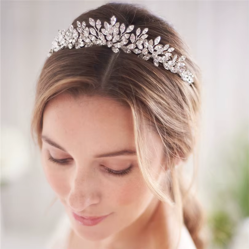 Couronnes de mariée princesse pour femme, diadèmes de Rh, fête d'anniversaire, 15 ans, contre-indiqu
