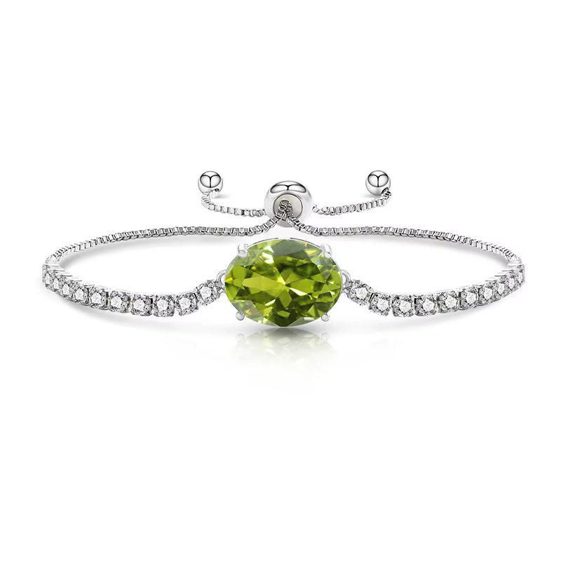 Bracelet en Zirconia 8 carats – Bijou de luxe élégant en cristal coloré – Cadeau raffiné, charmant,