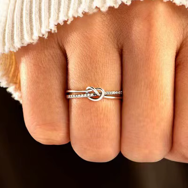 Huretailers-Bague de mariage délicate pour femme, bijoux d'amour délicats pour femme, contre-indiqué