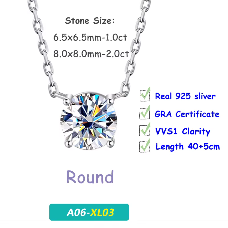 DJMAX classique femmes Moissanite collier pendentif Original 925 en argent Sterling bijoux Moissanit