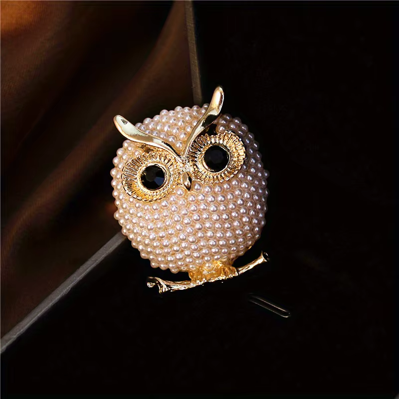 Broche de luxe baroque avec beau hibou, Design Animal, pour hommes et femmes, accessoires de bijoux,