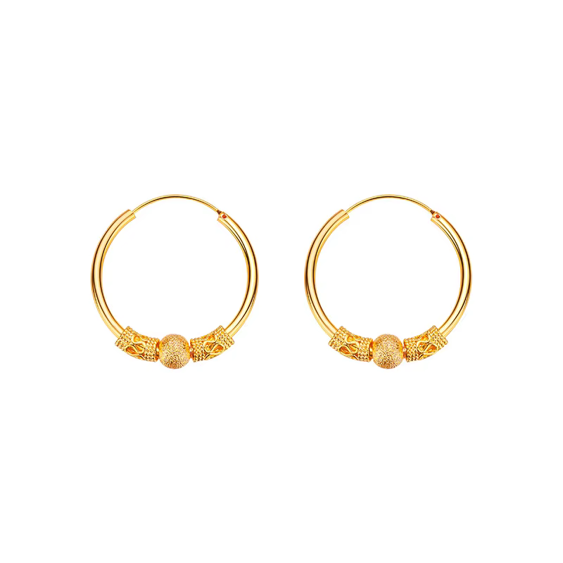 Boucles d'oreilles en or jaune 18 carats pour femmes, bijoux de luxe, cadeau de fête des mères, bohè
