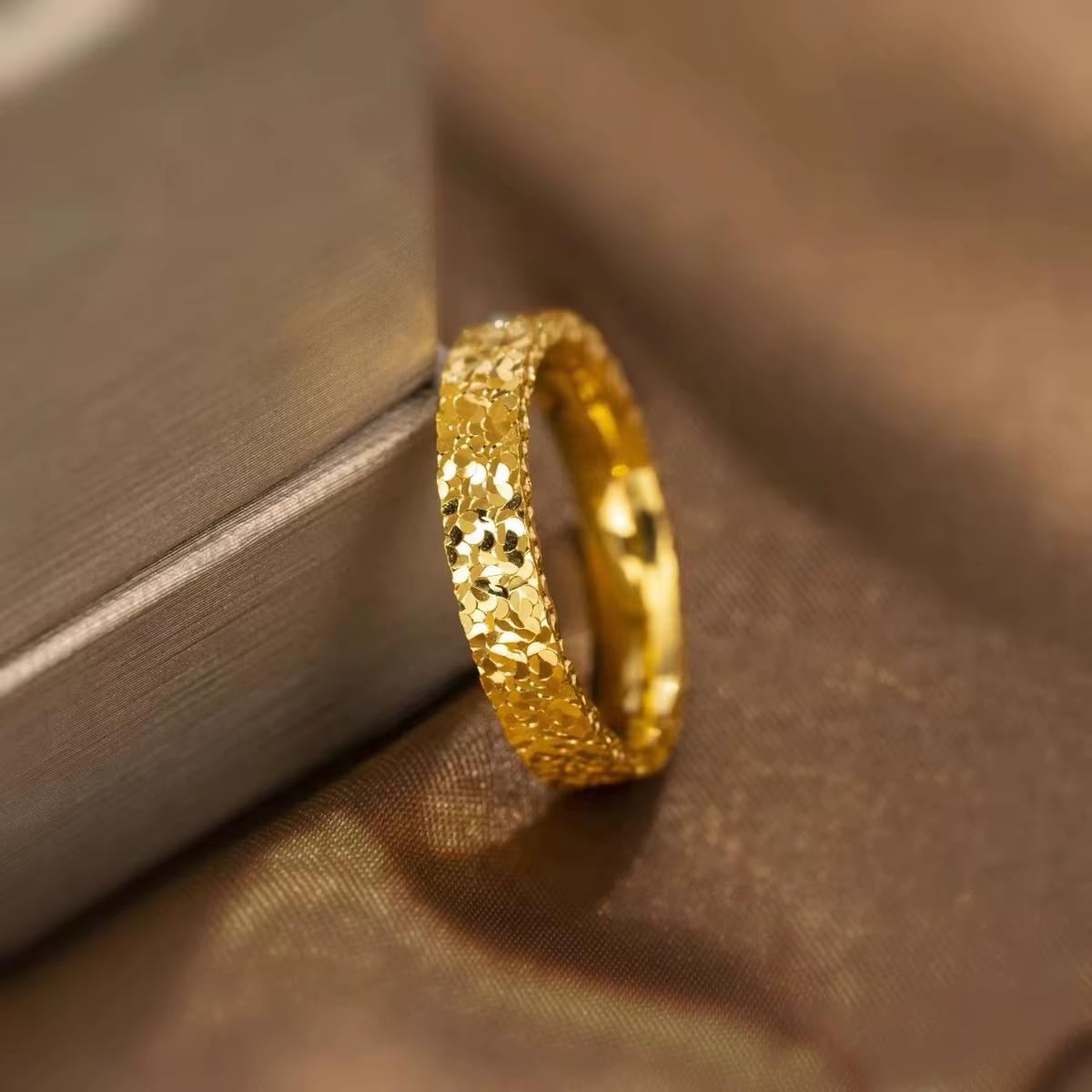 Anneaux de glace cassés en acier inoxydable de 4mm pour femmes, taille 5/6/7/8/9/10 #   Bague scinti