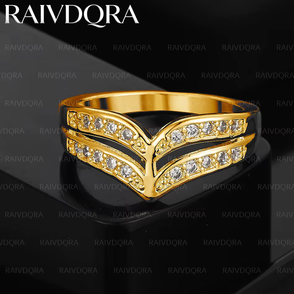Bague de mariage simple en zircone plaquée or 18 carats pour femmes, bijoux élégants, tendance, cade