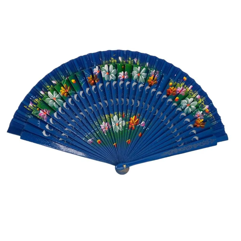 Éventail pliant ajouré double face peint, pour danse classique, cadeaux de mariage, fournitures de f