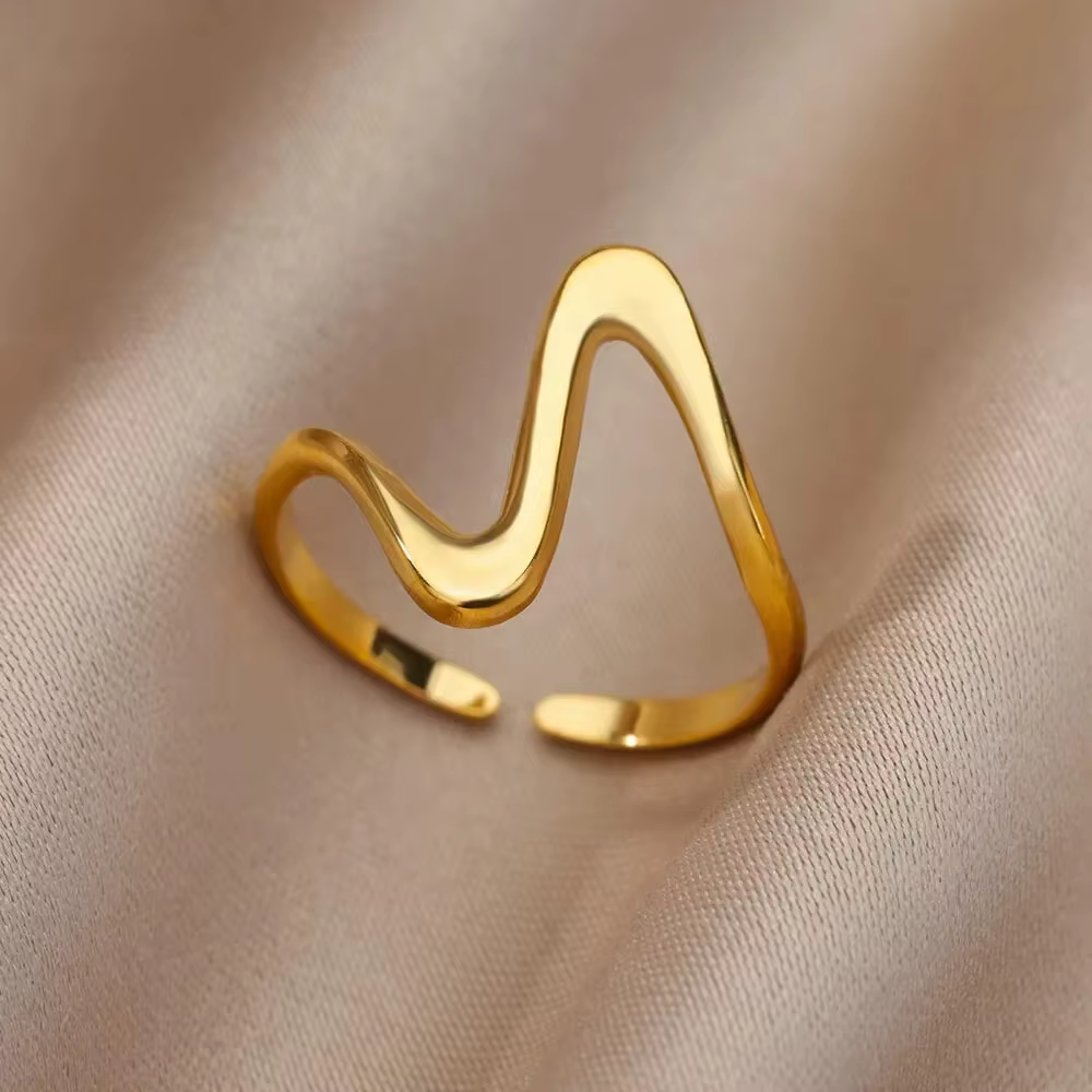 MOM SIS DAD Gold Document Finger Ring for Women and Men, Letters, Vintage, Fashion Jewelry, Family,