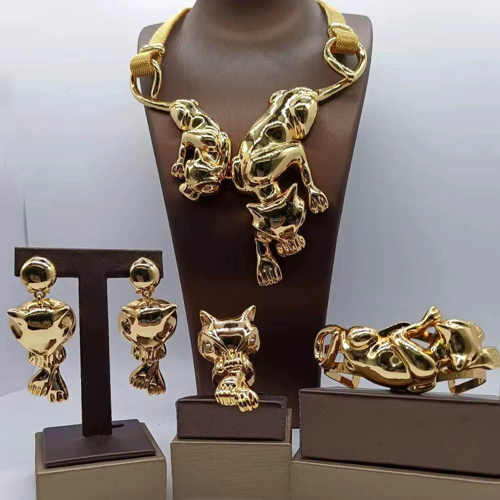 Ensemble de boucles d'oreilles et collier pour femmes, bijoux, Bracelet, mode africaine, collier cla