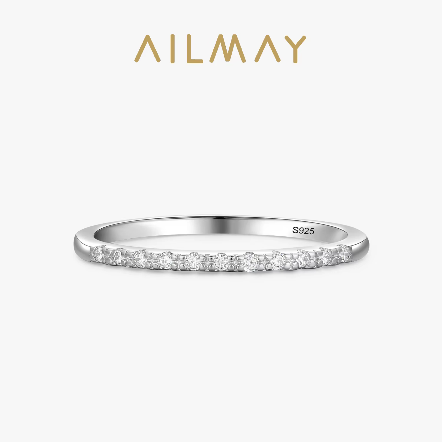 Ailmay – bague empilable en argent Sterling 925 véritable pour femmes, de qualité supérieure, Design