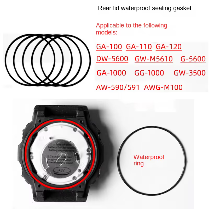 Anneau étanche de couvercle arrière pour montre Casio G-SHOCK, bague d'étanchéité DW-5600 GG1000 GW-