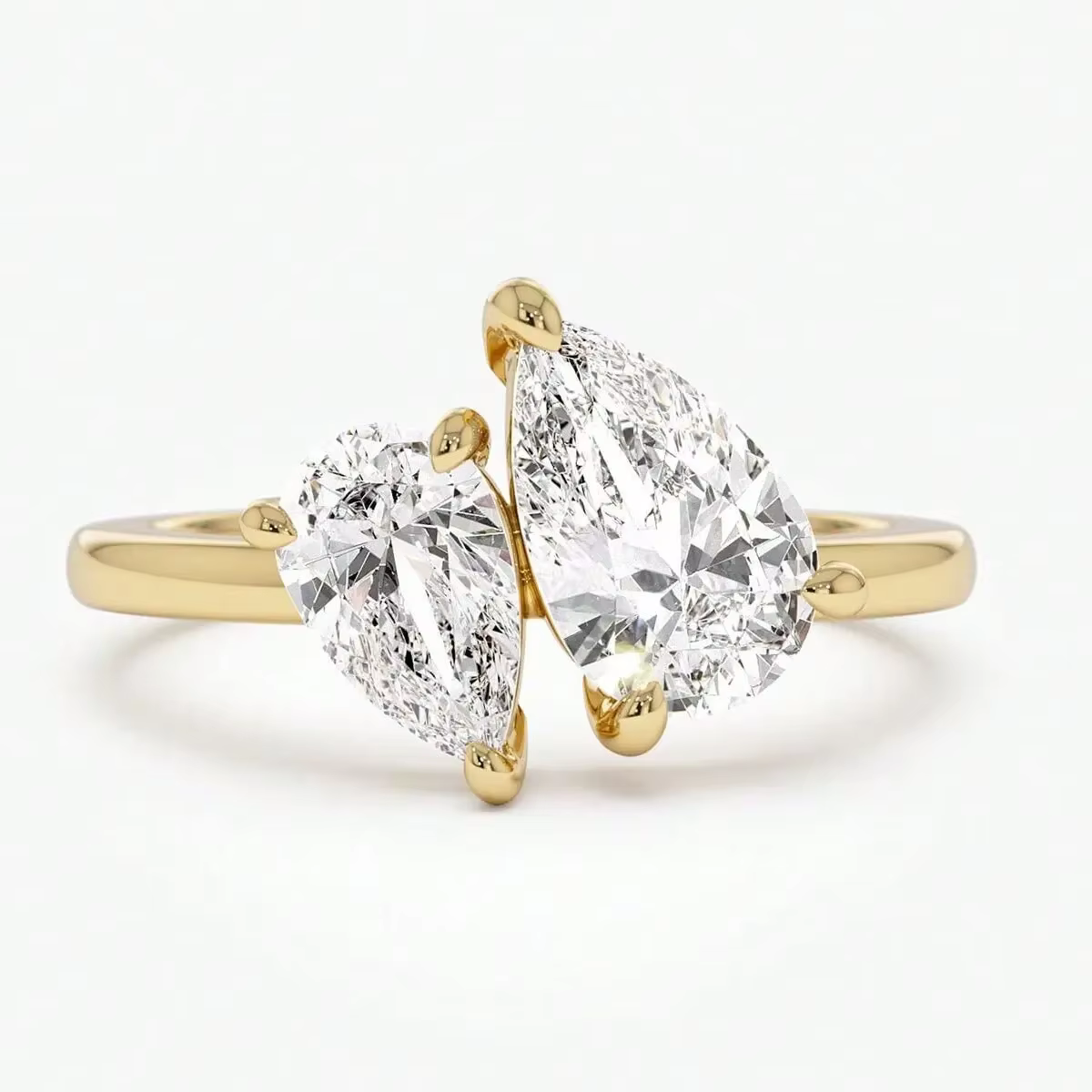 Asglam – bague en argent Sterling 925 pour femmes, simple et classique, en Zircon, goutte d'eau, pou