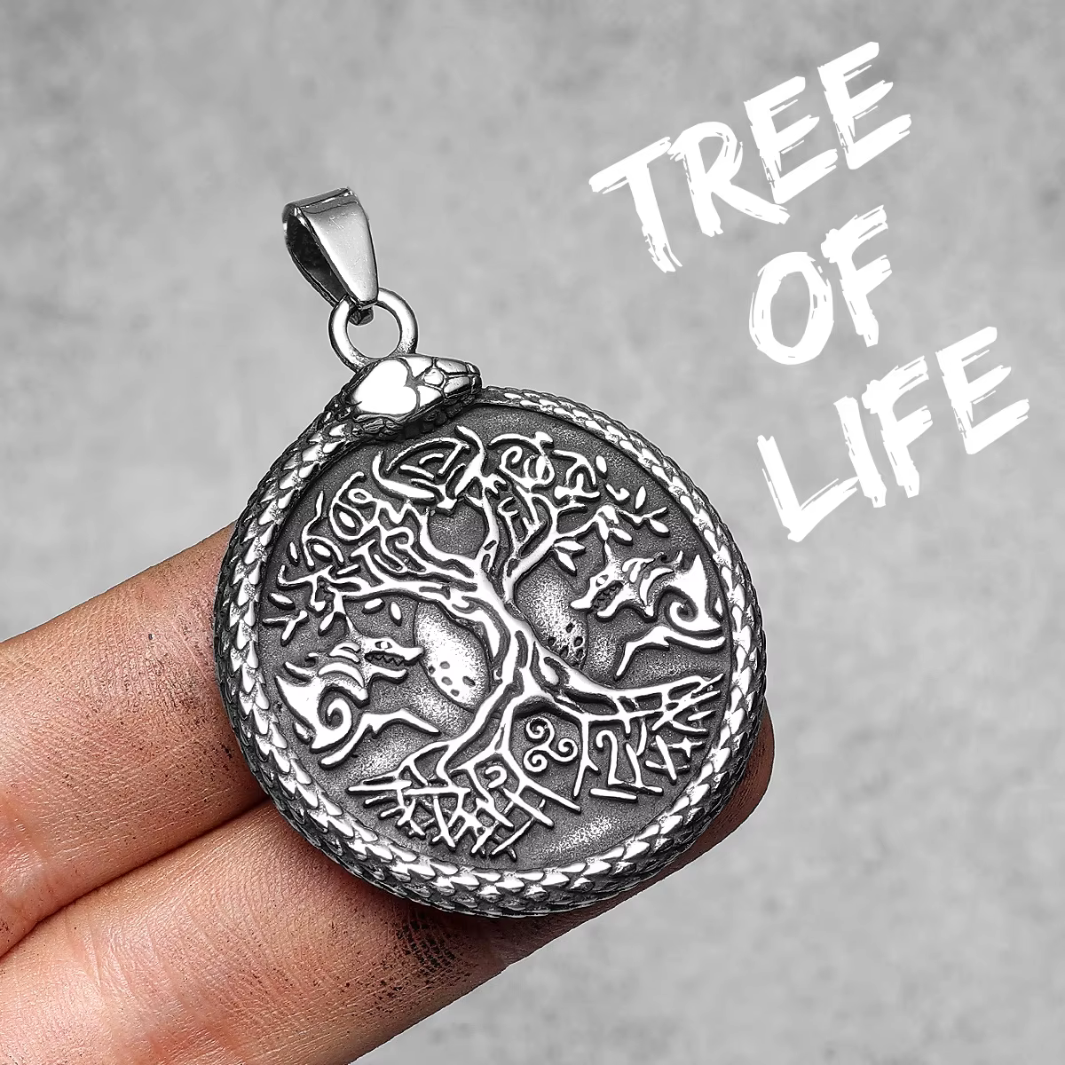 Collier Viking Arbre de Vie pour Homme et Femme, Pendentif, Bijoux en Acier Inoxydable, Rétro, Punk,