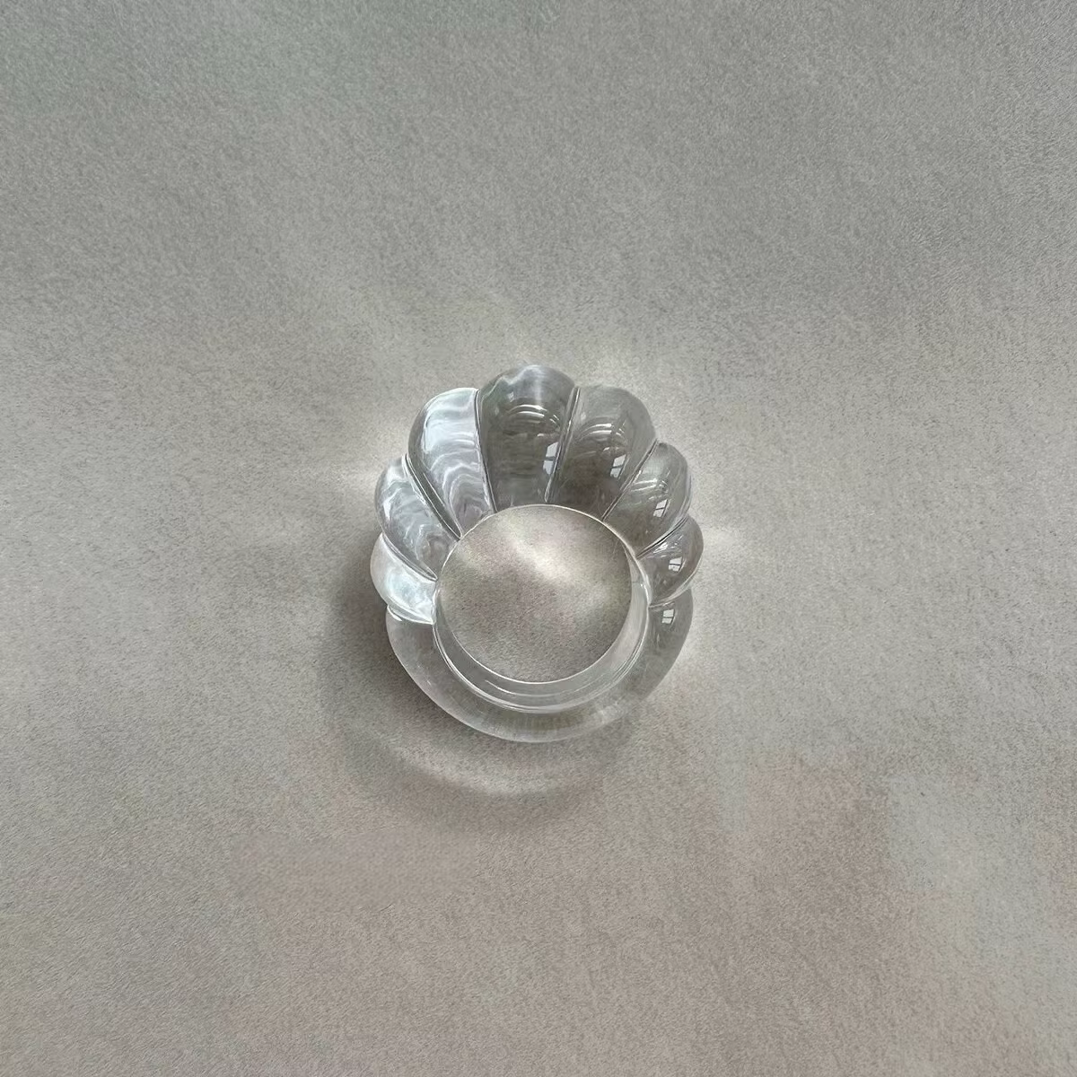 Bague épaisse en résine pour femmes, simplicité géométrique, Design rétro, visage large, minimaliste
