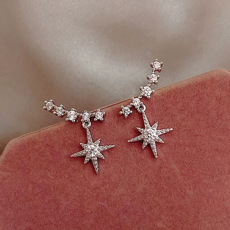 CAOSHI – boucles d'oreilles étoile exquises pour femmes, accessoires de mariage gracieux avec zircon