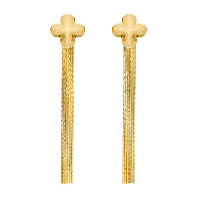IVOG – boucles d'oreilles plaquées or 18 carats, bijoux à la mode, longues pampilles, pendentif, Vin