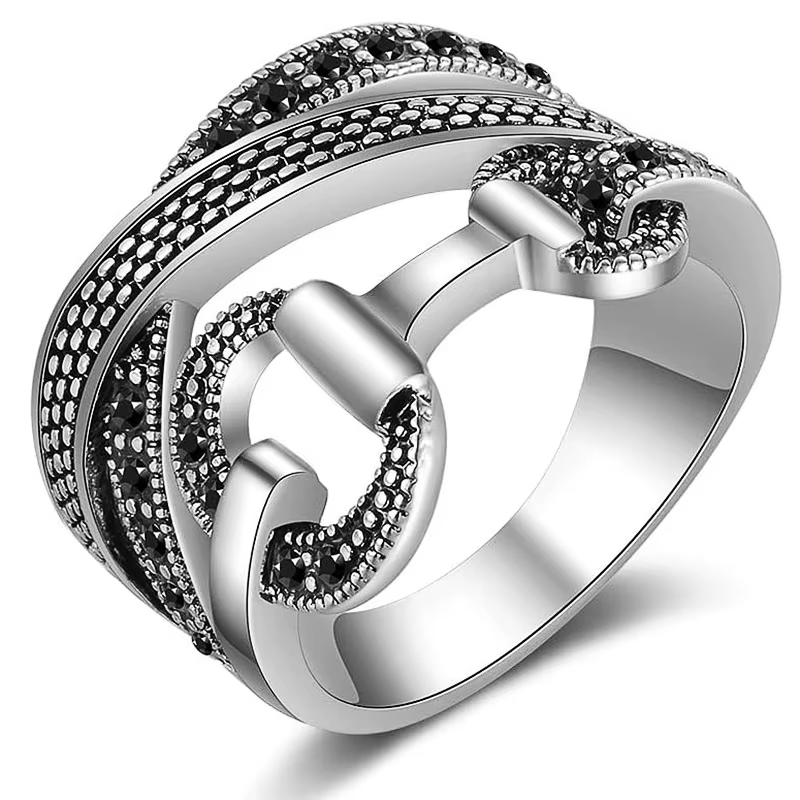 Bague géométrique Huitan pour femmes, à porter au quotidien, accessoires de personnalité, style hip-