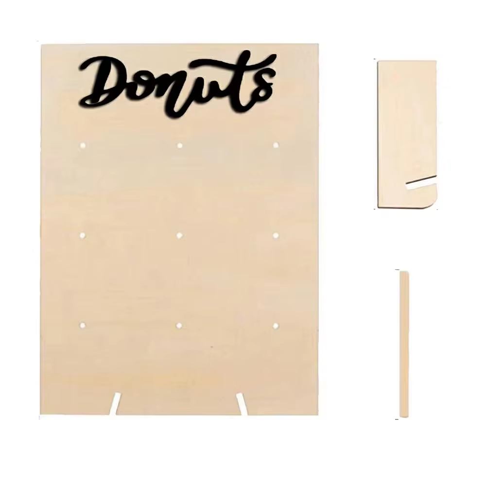 Support à beignets en bois, décoration murale de mariage, Dessert, support de Table à beignets, four