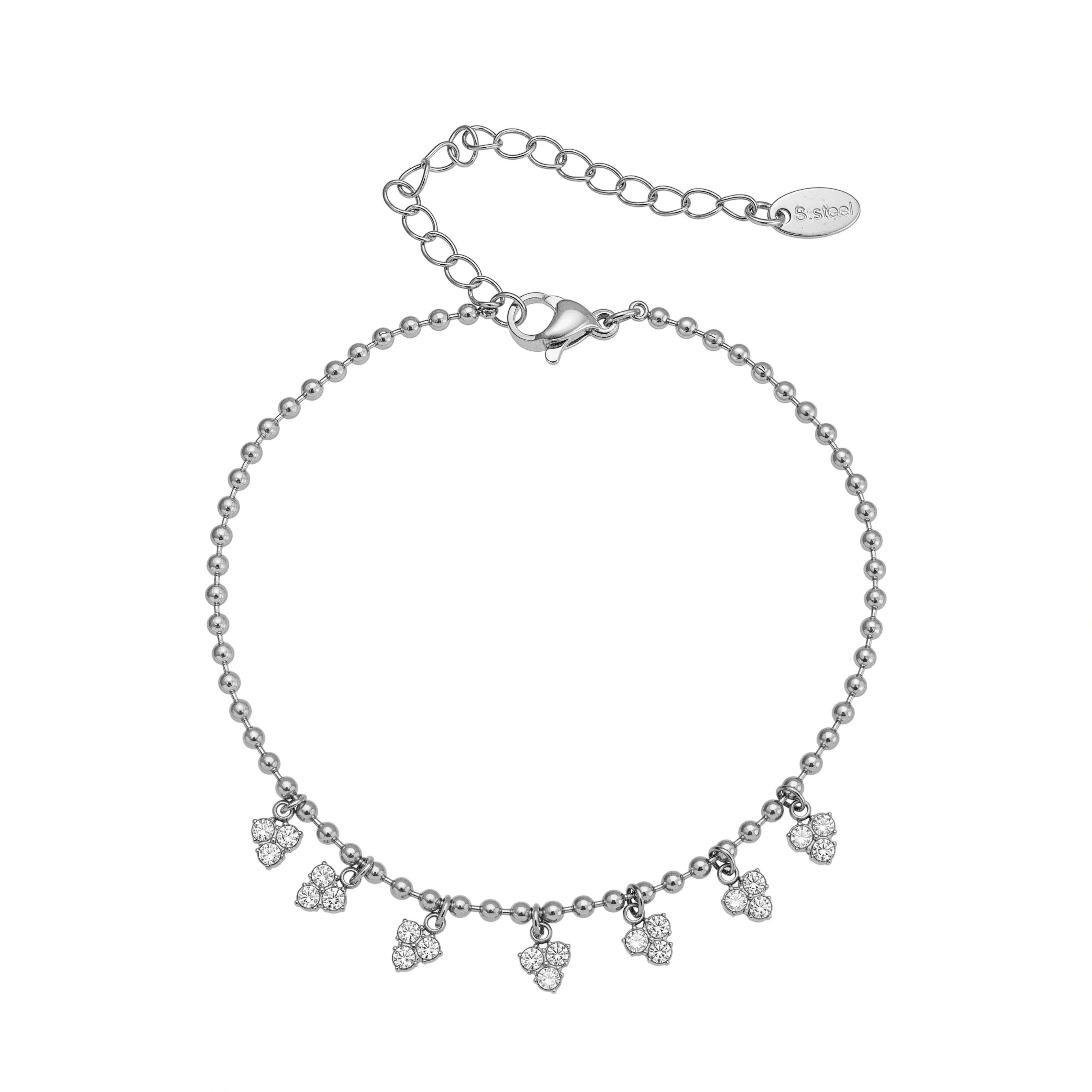 Nivora populaire brillant cubique zircone chaîne colliers Bracelets pour femme en acier inoxydable 1