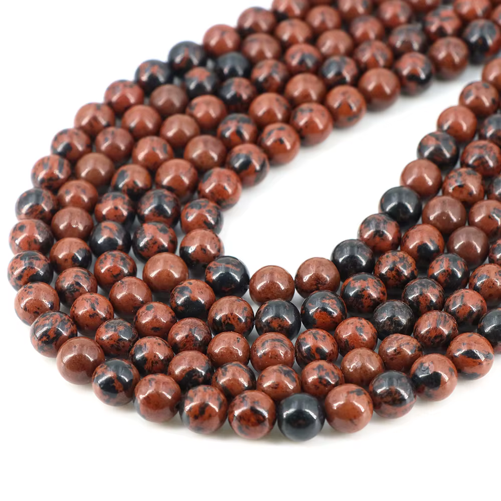 Perles d'obsidienne dorée en pierre naturelle, rondes, amples, noires, 4 6 8 10 12mm, bijoux, bricol