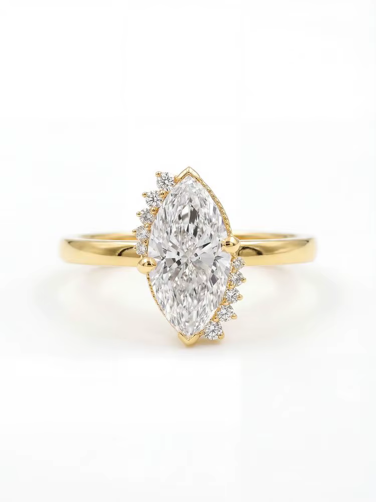 Bague en argent Sterling 925 pour femmes, bijou de mode en Zircon de forme Marquise, pour anniversai