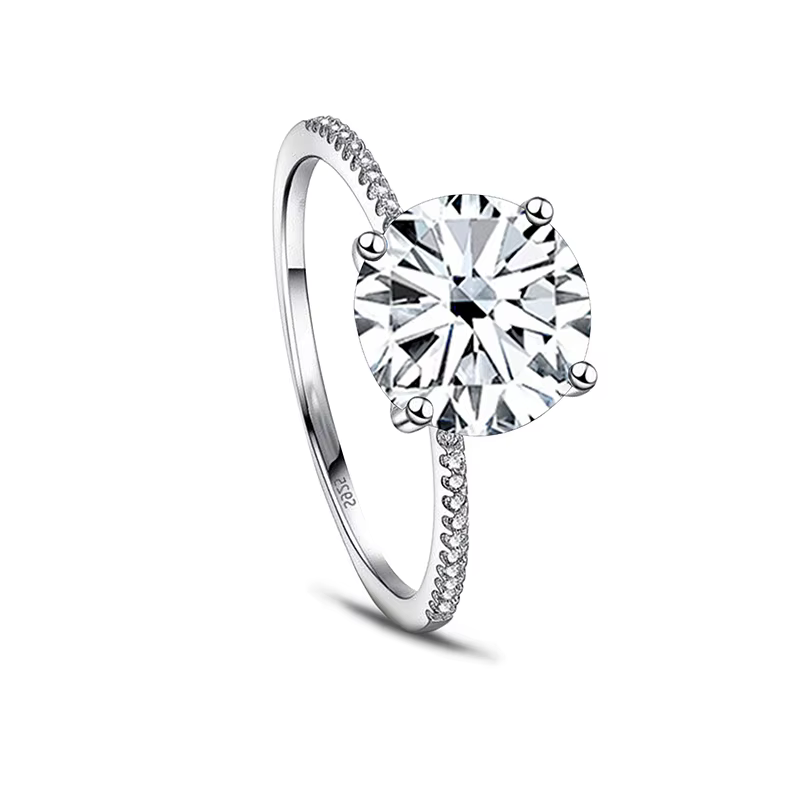 Gica Gema 3.0Ct réel solide 925 bague en argent Sterling mode femmes cadeau 5A Zircon bijoux marque 