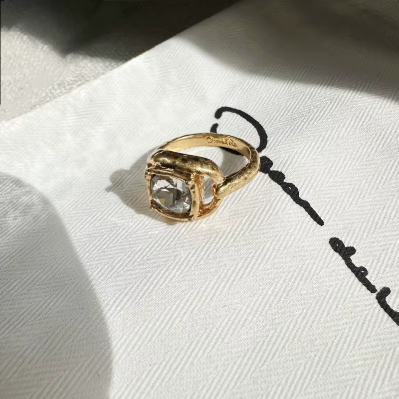Boucles d'oreilles longues, collier et bague en émail motif fleur étoile K9 de haute qualité, bleu, 