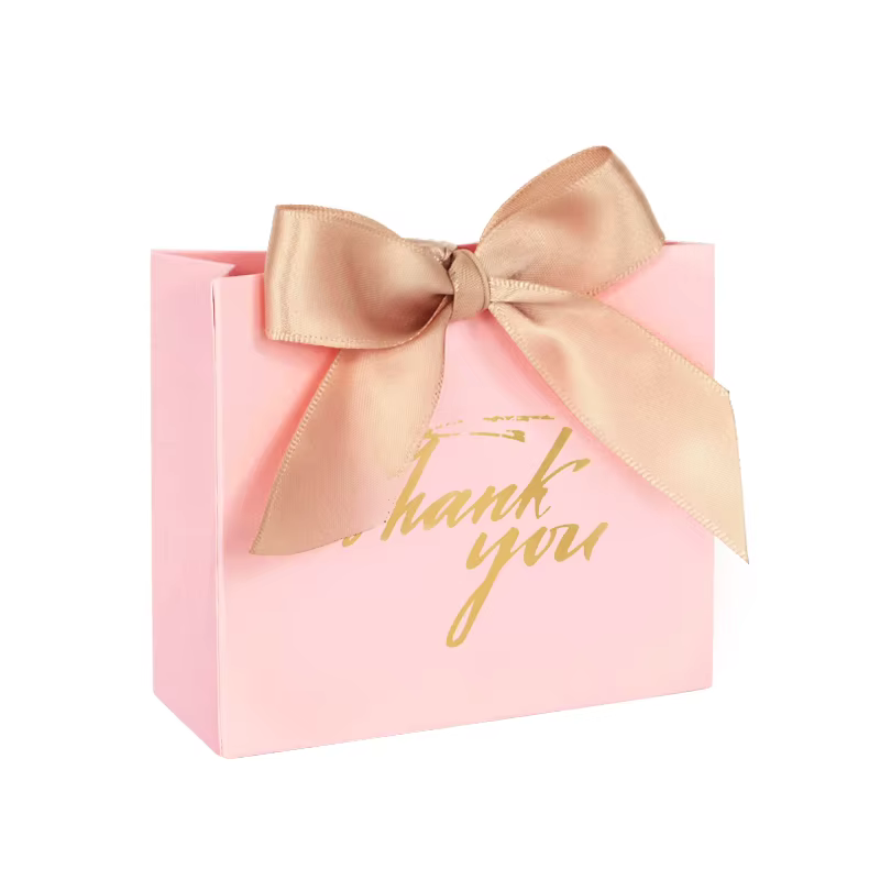 Boîte à bonbons de remerciement avec ruban, faveurs de mariage, boîte-cadeau au chocolat pour invité